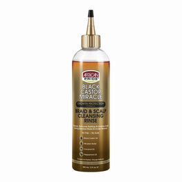 African Pride Black Castor Miracle Braid  Scalp Cleansing Rinse 12 Oz